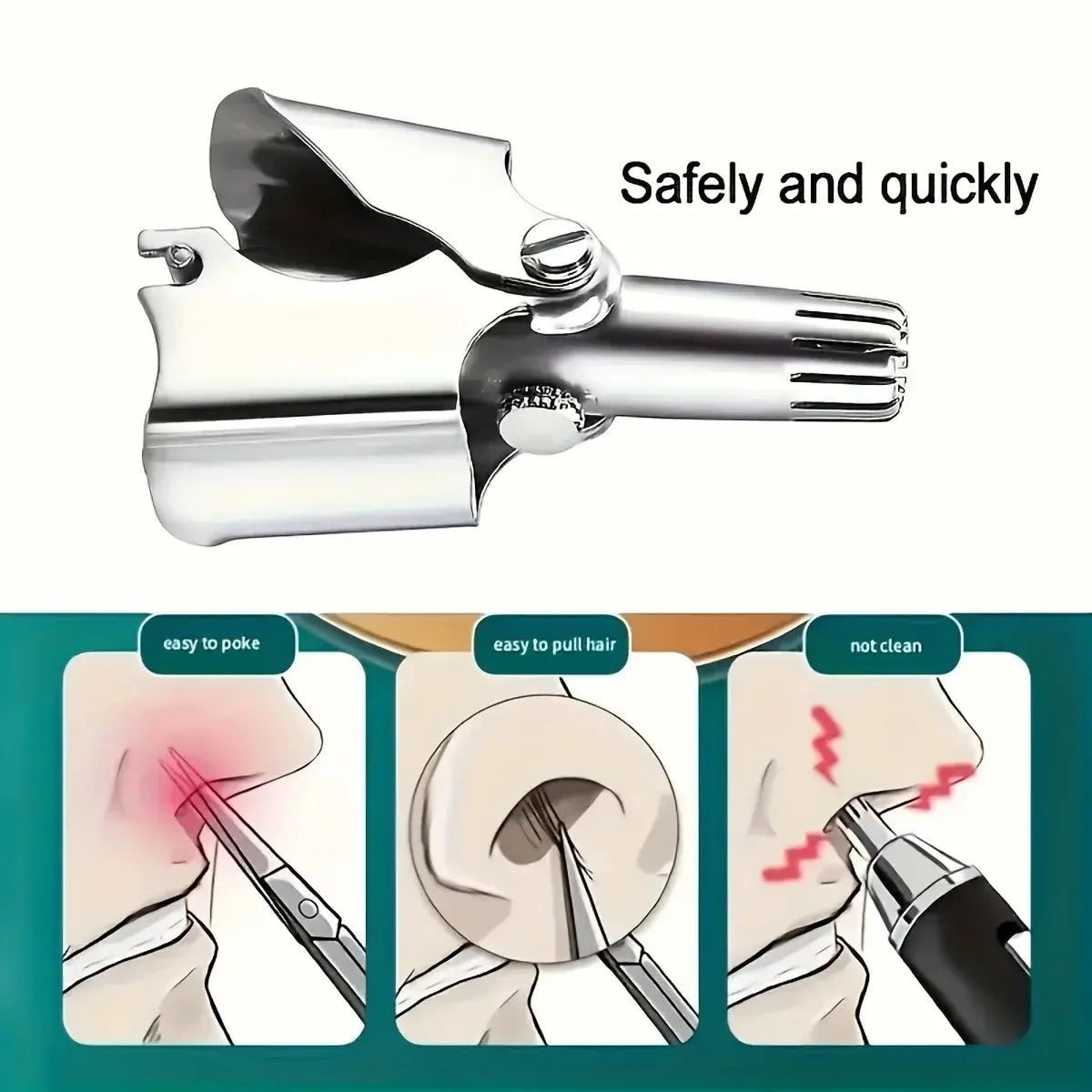 Manual Nose & Ear Hair Trimmer.