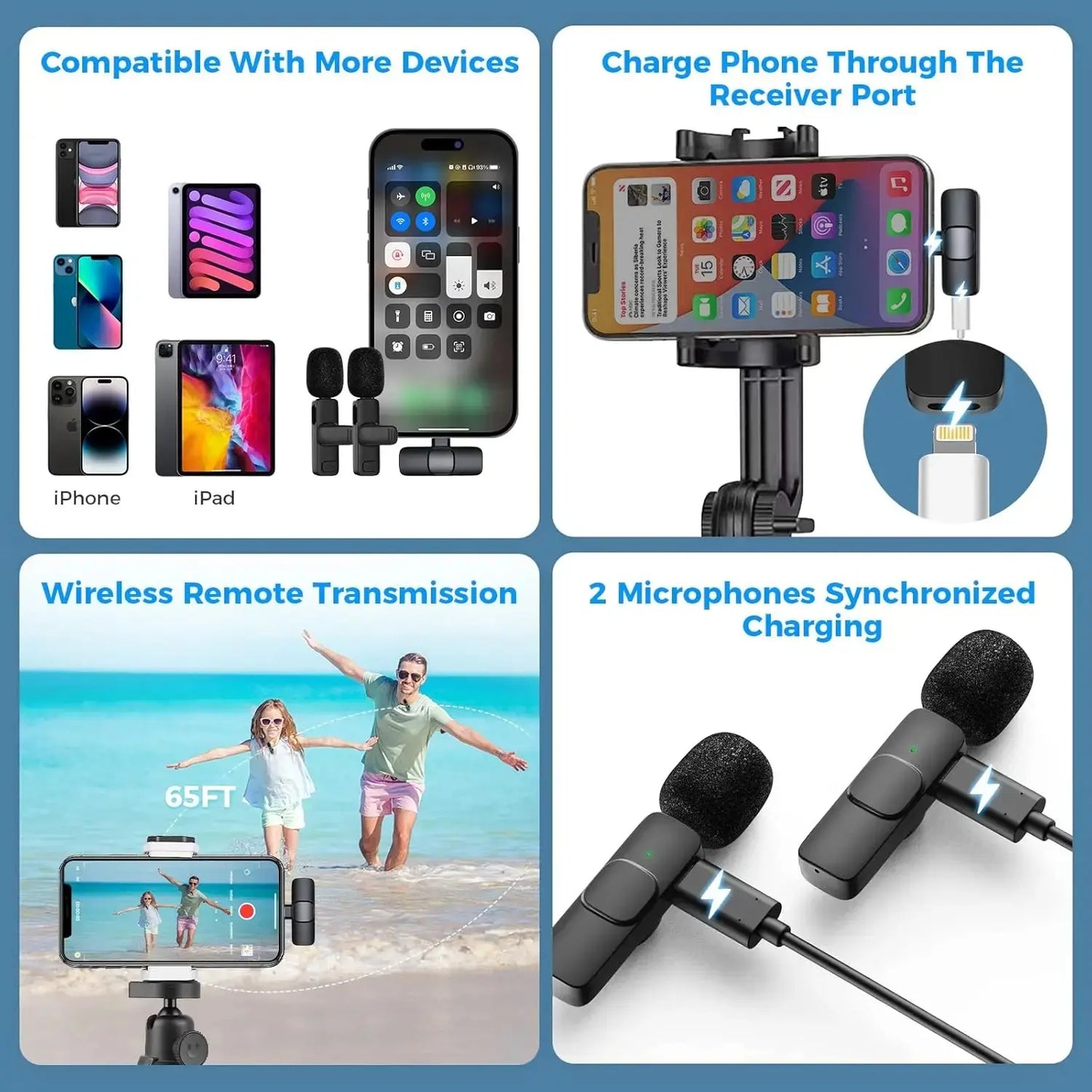 K8 Wireless Collar Mic – Noise Reduction (Type-C).