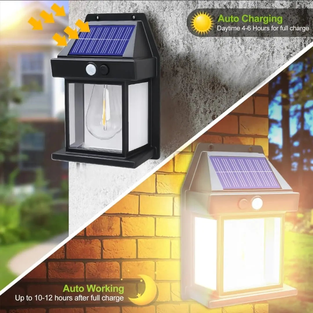 Solar Vintage Motion Sensor Wall Light