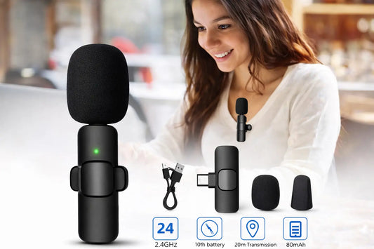 K8 Wireless Collar Mic – Noise Reduction (Type-C).