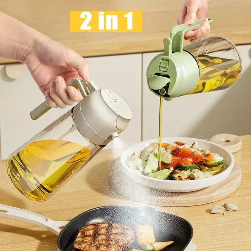 Premium 2-in-1 Dual Function Oil Dispenser & Spray Bottle