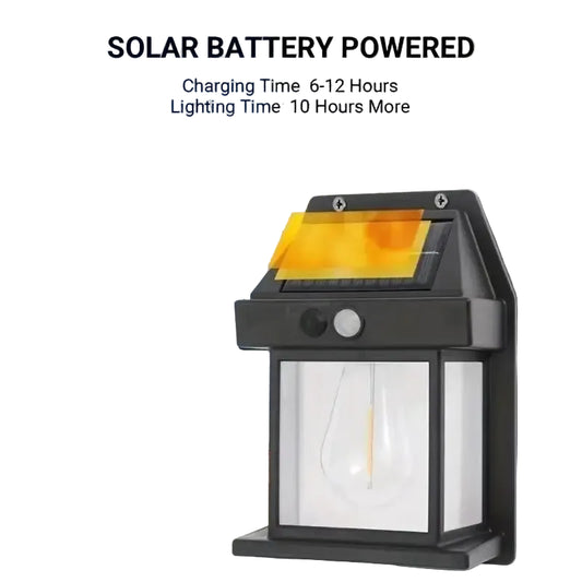 Solar Vintage Motion Sensor Wall Light