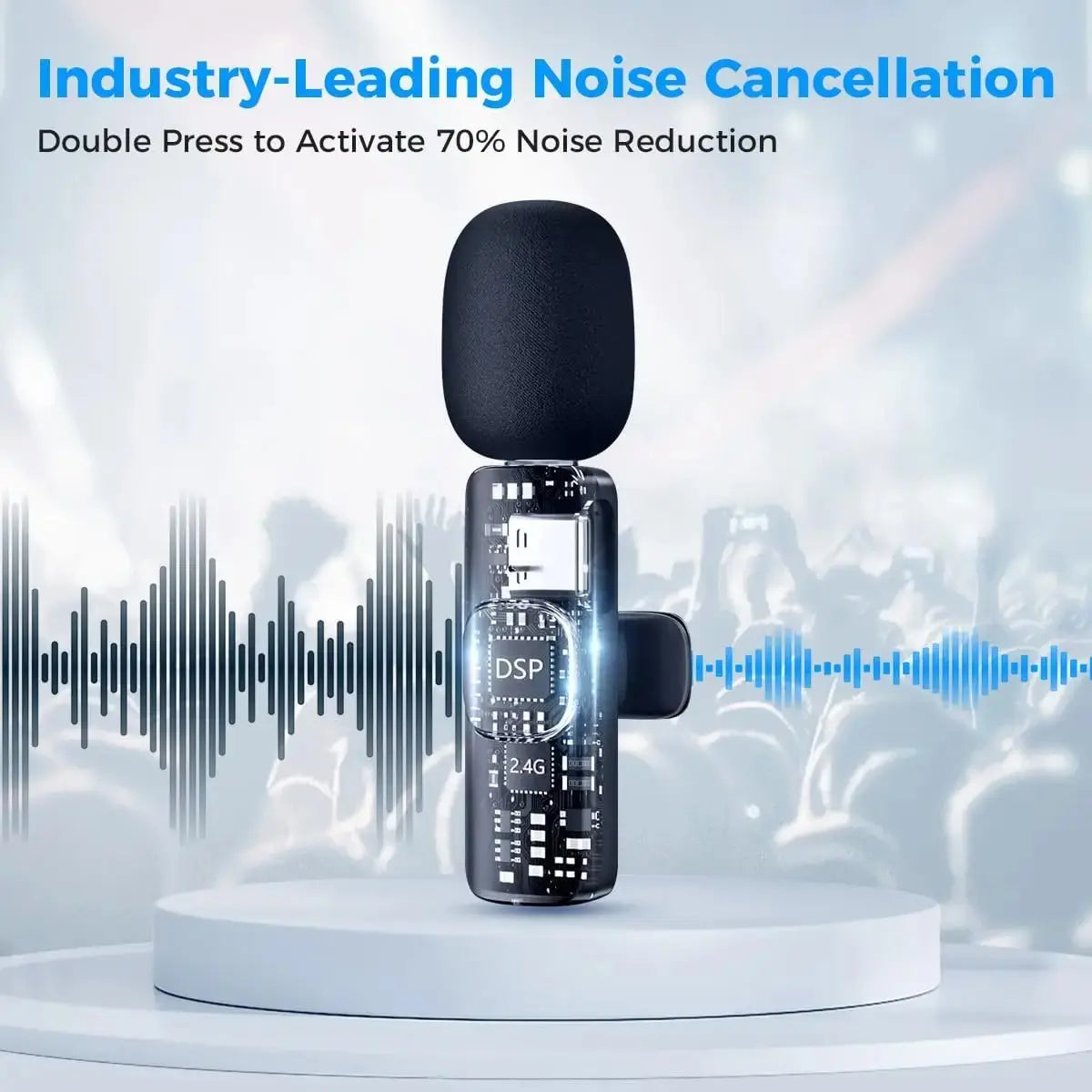 K8 Wireless Collar Mic – Noise Reduction (Type-C).