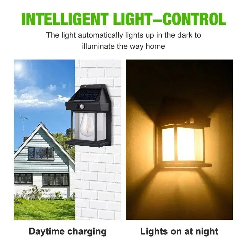 Solar Vintage Motion Sensor Wall Light