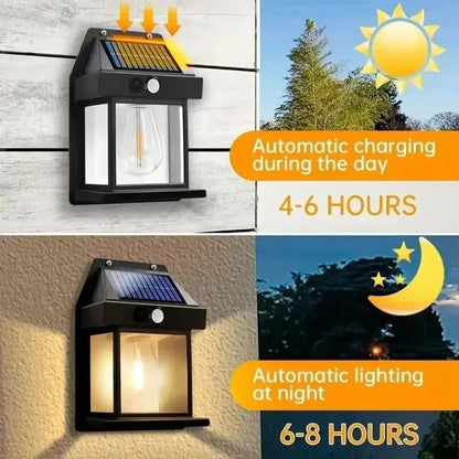 Solar Vintage Motion Sensor Wall Light
