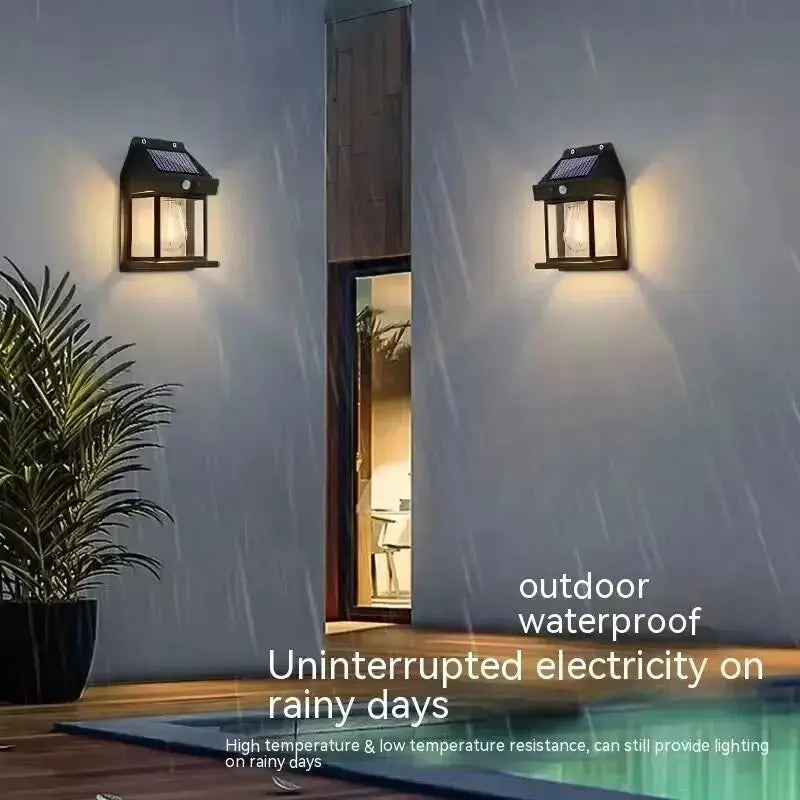 Solar Vintage Motion Sensor Wall Light