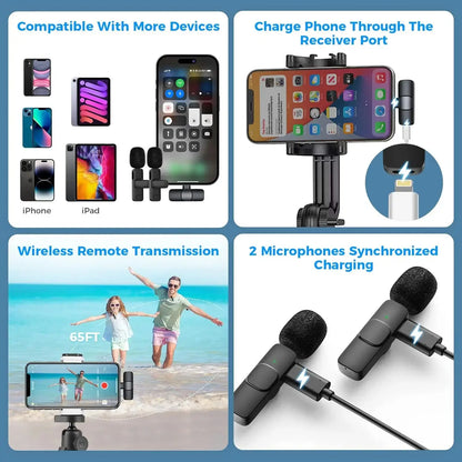 K8 Wireless Collar Mic – Noise Reduction (Type-C).